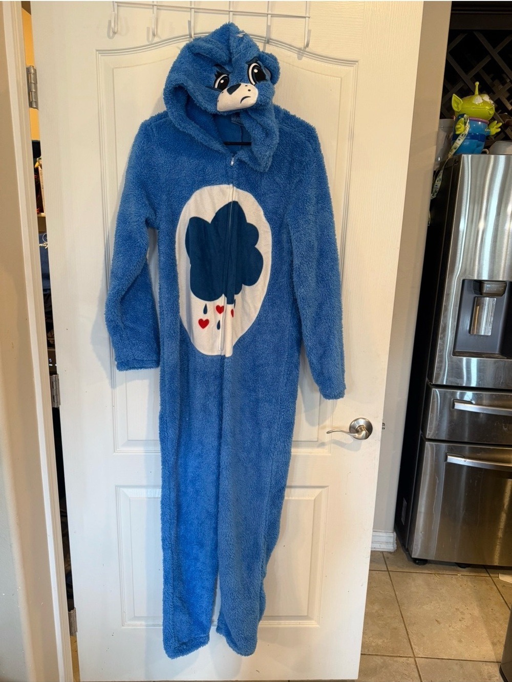 Care Bears Adult blue Grumpy Bear Costume One piece Union Suit unisex small